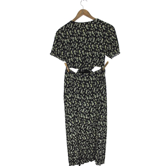 Who What Wear Plisse Collection NWT Drew Cutout Twist MIDI Dress Daisy Floral M - Picture 11 of 16